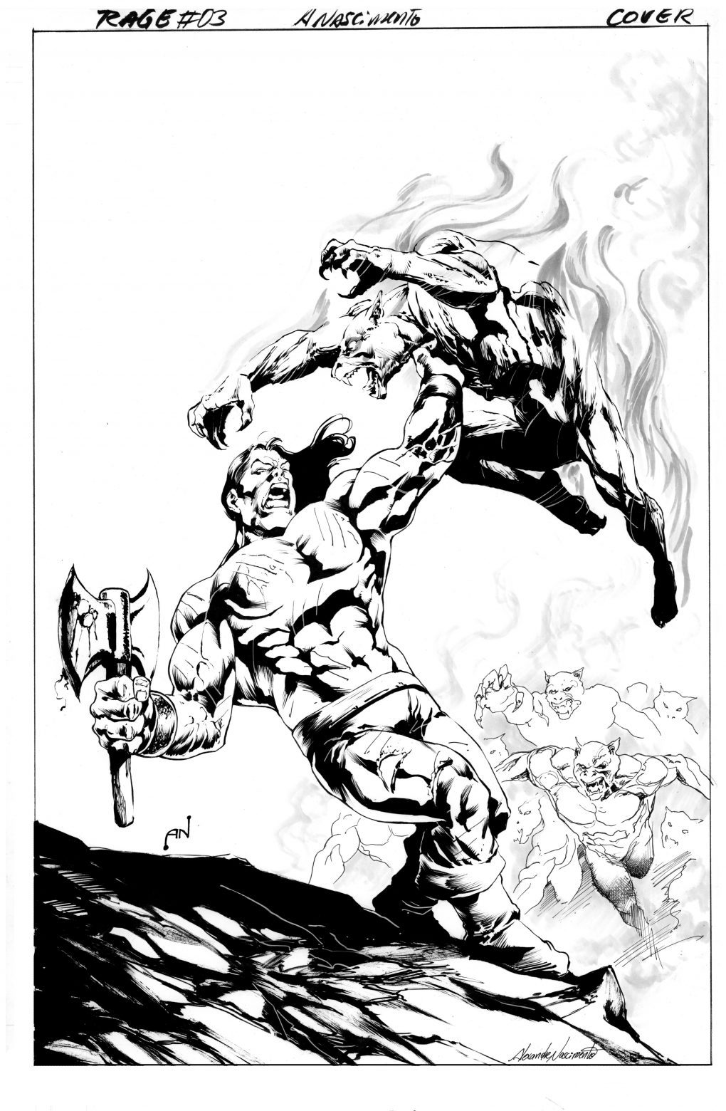 Rage #3 Cover BW