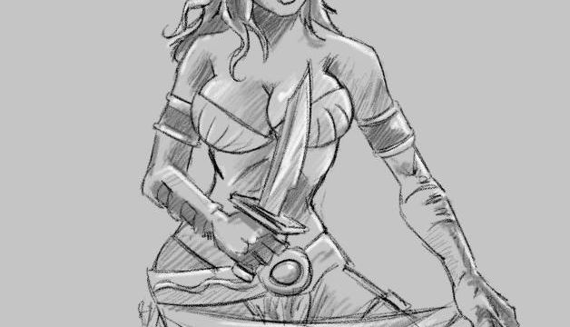 Dessin préliminaire du buste d'Ariane par Johann Galliano Dessin préliminaire du buste d'Ariane par Johann Galliano